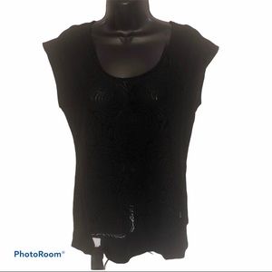 CATO Women’s Size Large Black Sleepless Top